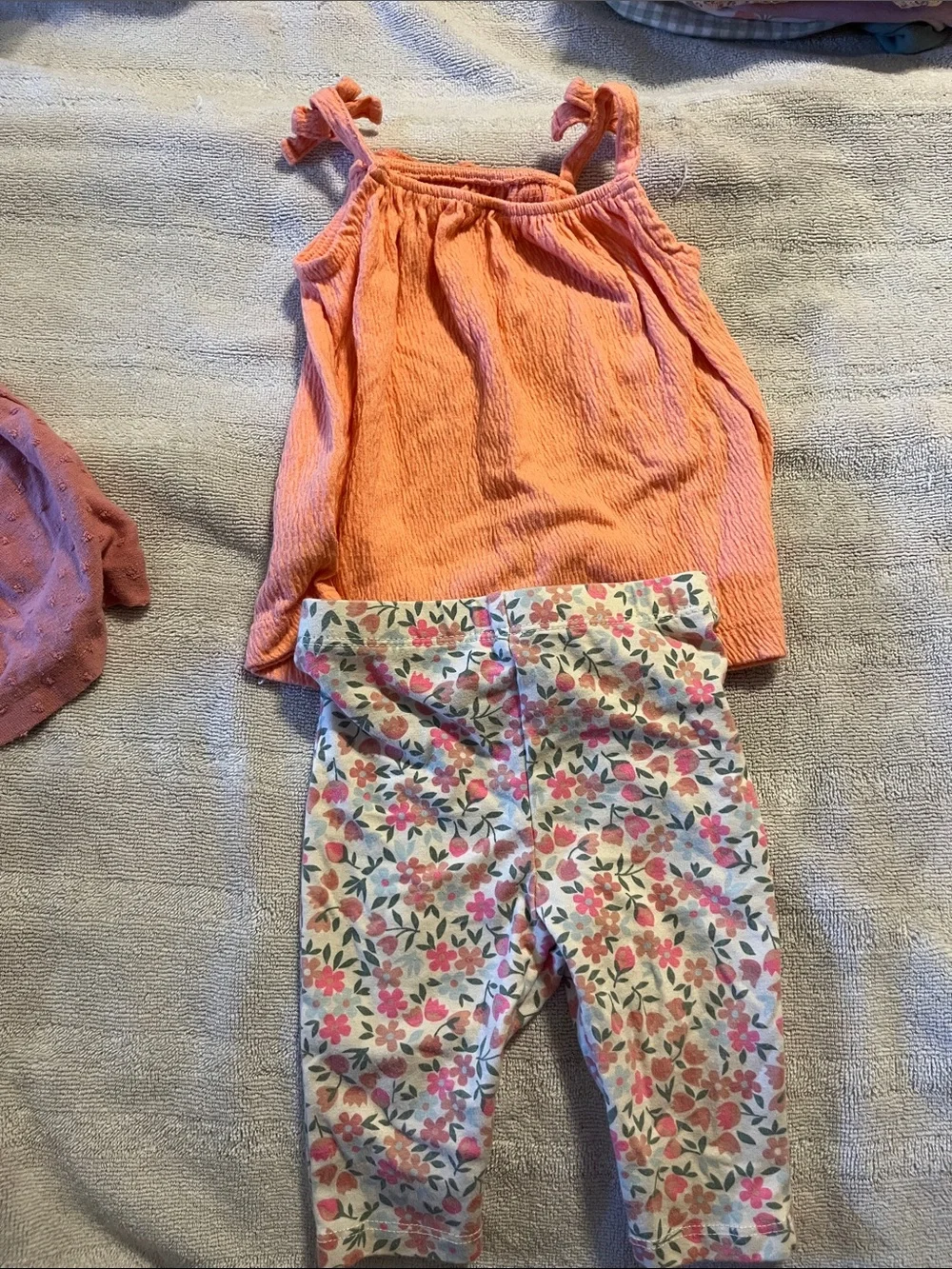 Cat & Jack Pink, Coral and Red Floral & Textured Tank Top Mix for Kids
